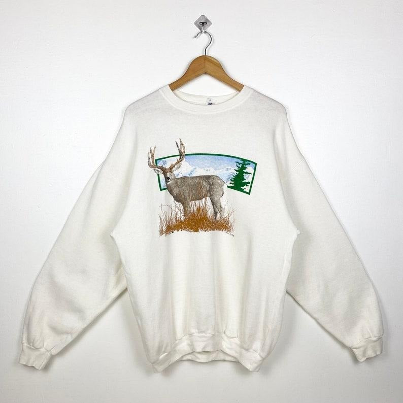 90s Art White Tailed Deer T-Shirts, Hoodie, Sweatshirt - T-Shirt, Sweatshirt, Hoodie