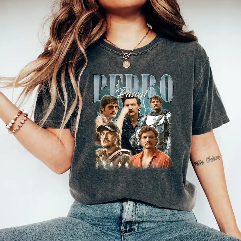 90s Retro Funny Pedro Pascal Retro Funny Pedro Pascal Shirt Pedro Pascal Fans Tribute Celebrity T-Shirts, Hoodie, Sweatshirt - T-Shirt, Sweatshirt, Hoodie