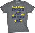 Mens Chicks are All Over Me Funny Easter T Shirt Sarcastic Chicken Egg Tee Unisex T-shirt, Sweatshirt, Hoodie, Long Sleeve Tee - T-Shirt, Sweatshirt, Hoodie