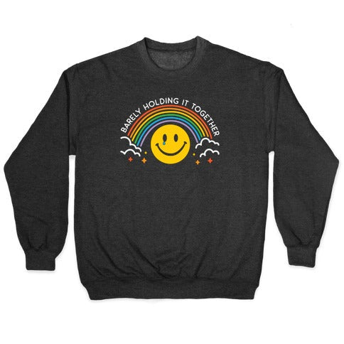 Barely Holding Together Rainbow Smiley T-Shirts, Hoodie, Sweatshirt - T-Shirt, Sweatshirt, Hoodie