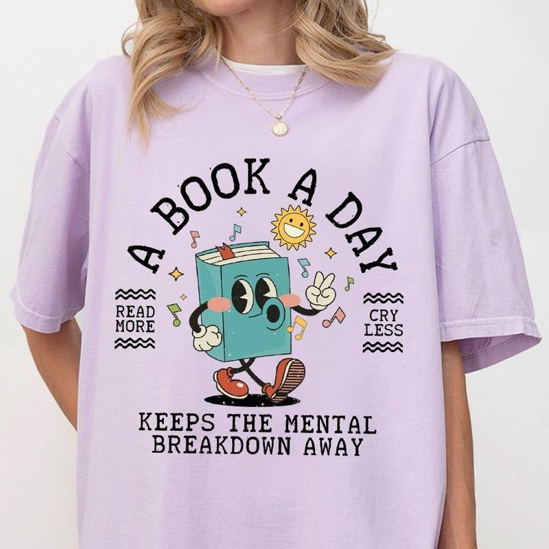 Book Day Shirts Bookish Mental Health Shirt Retro Book Day Shirt Book Lover Read More Book Lover Tops Bookworm Romance Reader Shirt Book Lover Shirts Mental Health Reader T-Shirts, Hoodie, Sweatshirt - T-Shirt, Sweatshirt, Hoodie