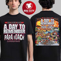 A Day To Remember X Papa Roach X Landmvrks Big Rock Tour 2026 Australia And New Zealand City Dates Two Sided Shirt - T-Shirt, Sweatshirt, Hoodie