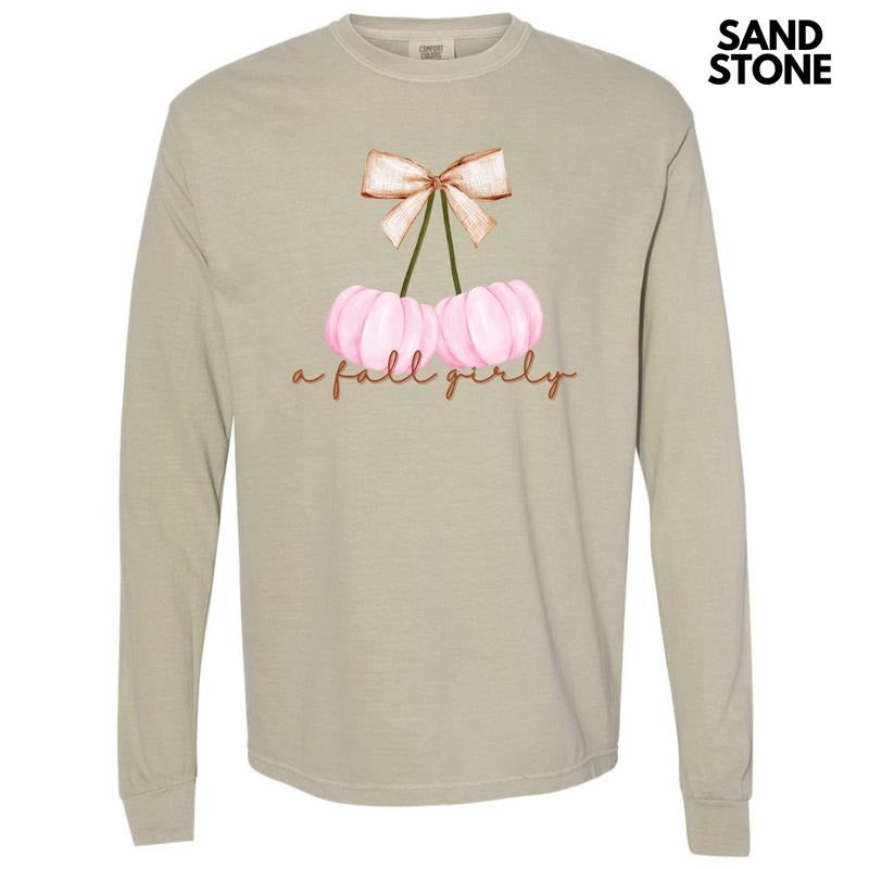 Fall Girly Pumpkins Long Sleeve Comfort Colors 'NLB' T-Shirts, Hoodie, Sweatshirt - T-Shirt, Sweatshirt, Hoodie