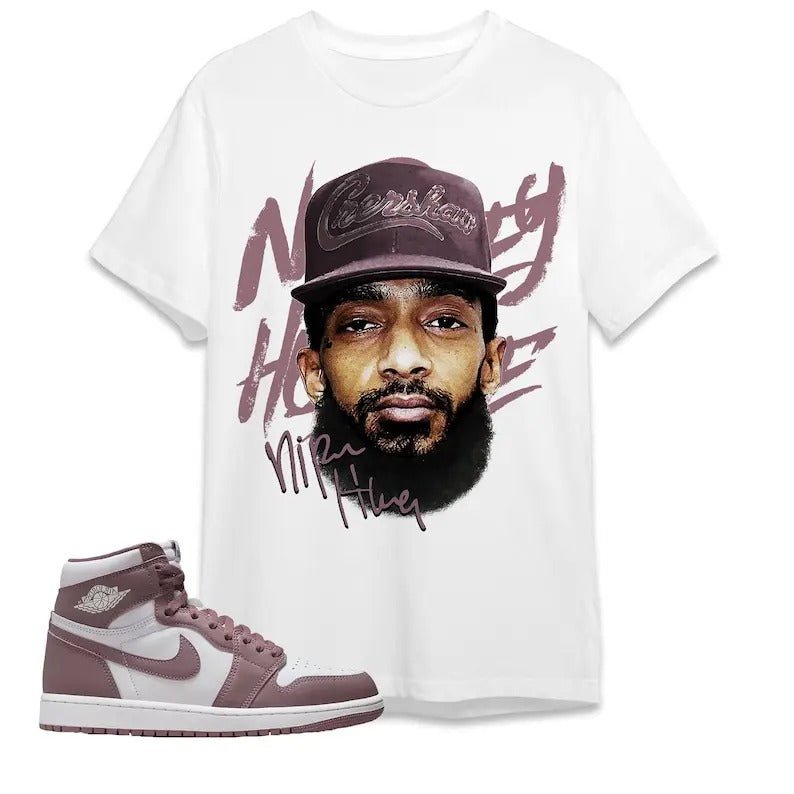 J 1 High OG Mauve Nipsey Hussle Head Shirt Match Sneaker T-Shirts, Hoodie, Sweatshirt - T-Shirt, Sweatshirt, Hoodie