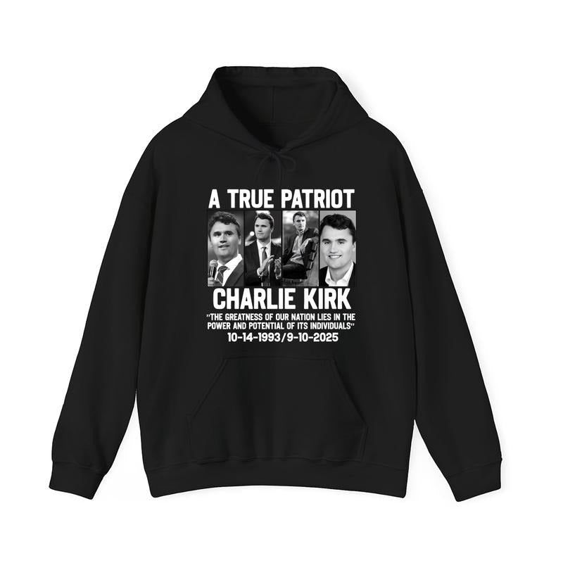 True Patriot Charlie Kirk Rest Peace Charlie Charlie Kirk Memorial Republican Shirt Patriotic American T-Shirts, Hoodie, Sweatshirt - T-Shirt, Sweatshirt, Hoodie