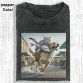 Vibrant Street Market Scene. Large Dog Cat Shirt WACKY CAT FUNNY CUTE CAT Funny Shirts Womenswear Cotton Top T-Shirts, Hoodie, Sweatshirt - T-Shirt, Sweatshirt, Hoodie
