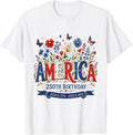 Women America 250th Birthday Flowers 250 Years Anniversary T-Shirt Unisex T-shirt, Sweatshirt, Hoodie, Long Sleeve Tee - T-Shirt, Sweatshirt, Hoodie