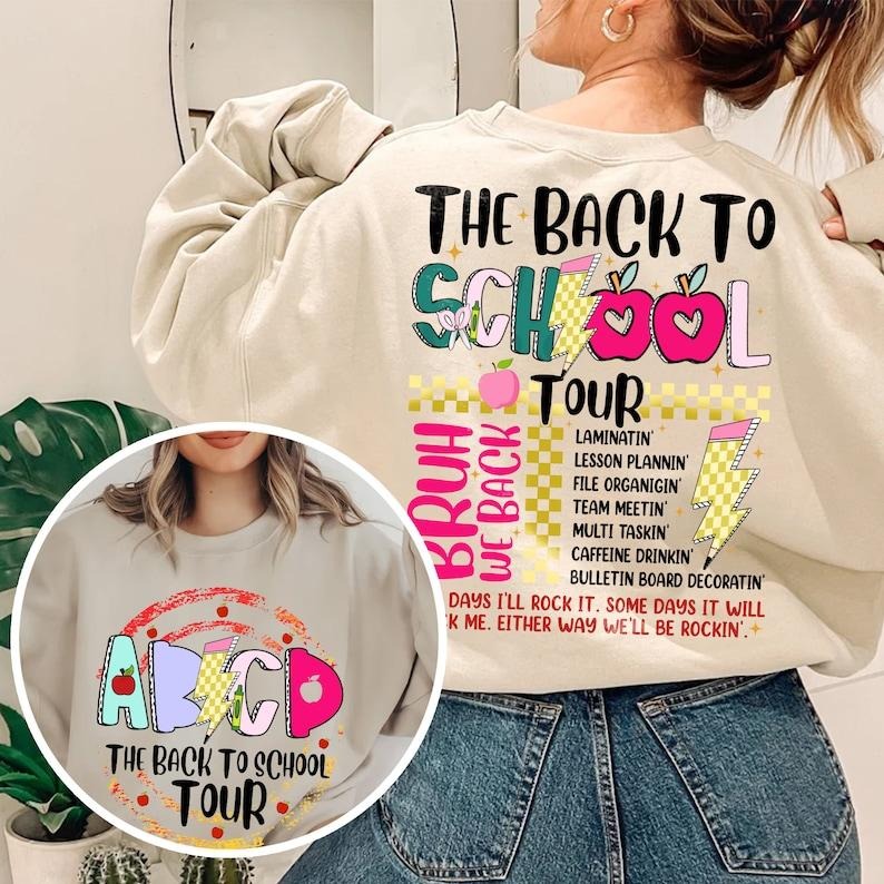 ABCD Back School Tour Retro Back School Tour Teacher ABCD Teacher Kindergarten Teacher Shirts Hello School Funny Teacher T-Shirts, Hoodie, Sweatshirt - T-Shirt, Sweatshirt, Hoodie