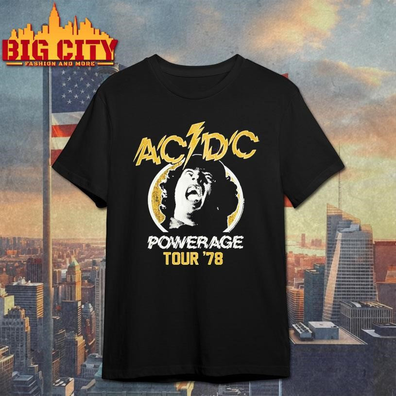 ACDC Powerage Tour Shirt Unisex T-shirt, Sweatshirt, Hoodie, Long Sleeve Tee - T-Shirt, Sweatshirt, Hoodie