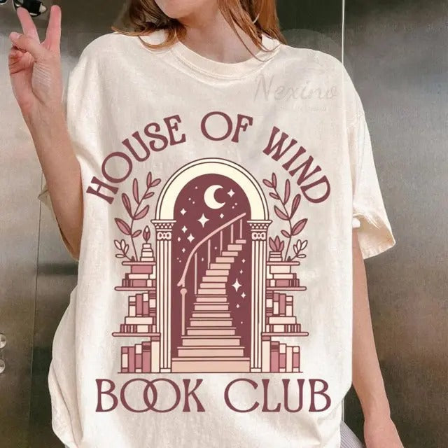 ACOTAR House Wind Book Club Shirt Night Court Velaris House Wind Library Sarah J Maas Throne Glass Valkyrie Reading Room SJM Shirt Top Trending T-Shirts, Hoodie, Sweatshirt - T-Shirt, Sweatshirt, Hoodie