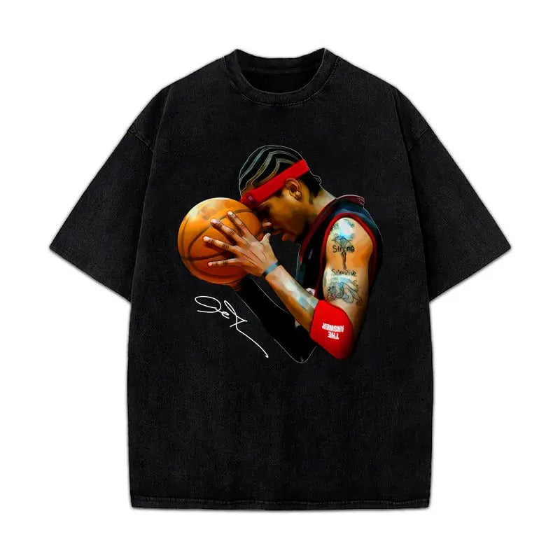 AI Answer 90'S Basketball Vintage Streetwear Cotton Menswear Top T-Shirts, Hoodie, Sweatshirt - T-Shirt, Sweatshirt, Hoodie