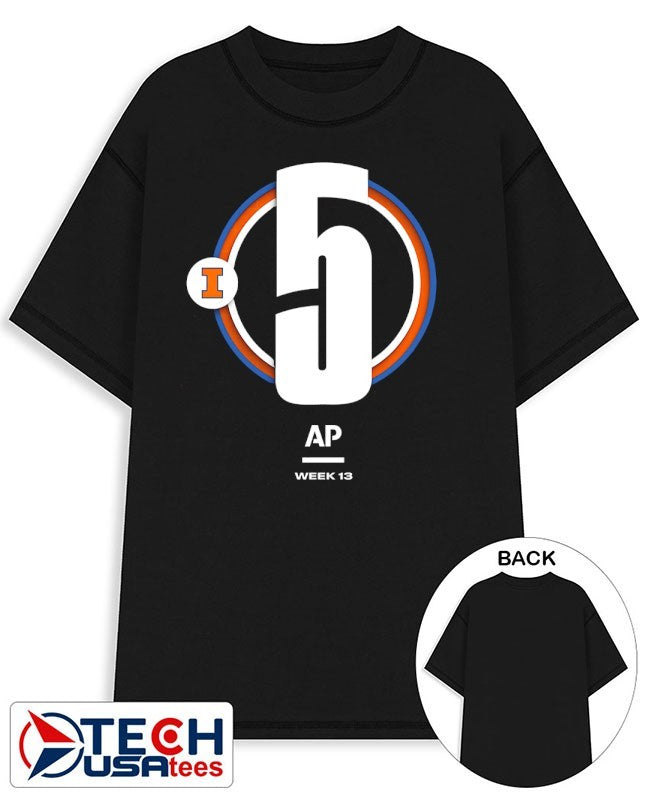 AJ Redd #5 Illinois Fighting Illini Basketball AP Week 13 shirt Unisex T-shirt, Sweatshirt, Hoodie, Long Sleeve Tee - T-Shirt, Sweatshirt, Hoodie