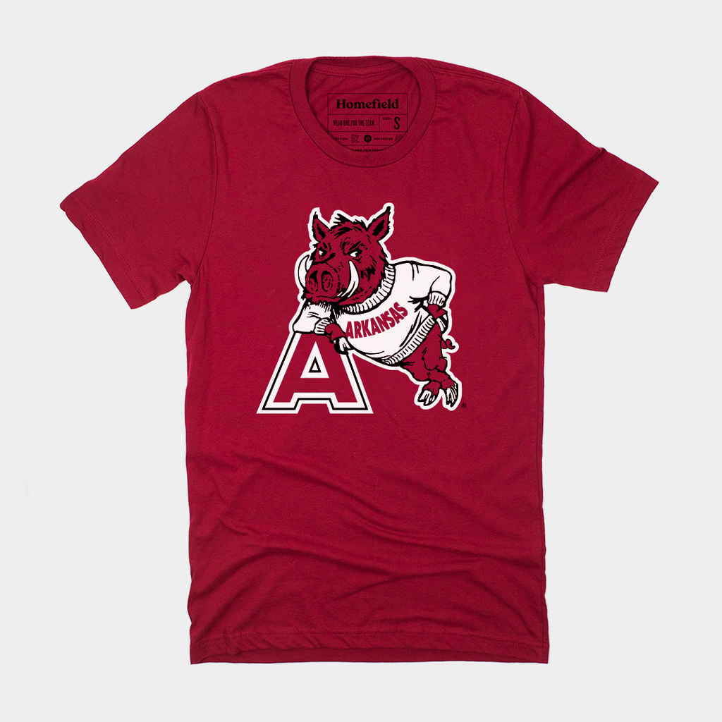 Vintage Arkansas Razorback Leaning Mascot T-Shirts, Hoodie, Sweatshirt - T-Shirt, Sweatshirt, Hoodie