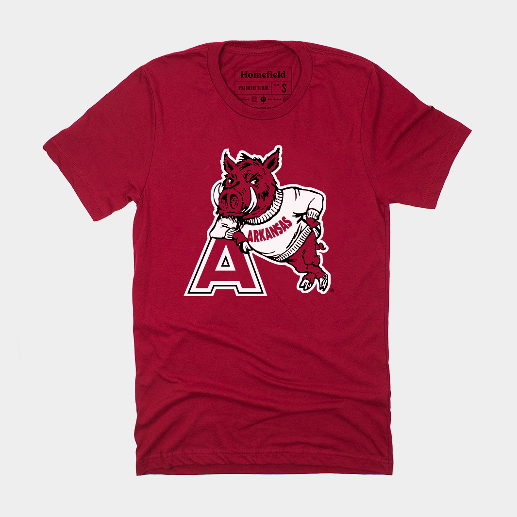 Vintage Arkansas Razorback Leaning Mascot T-Shirts, Hoodie, Sweatshirt - T-Shirt, Sweatshirt, Hoodie
