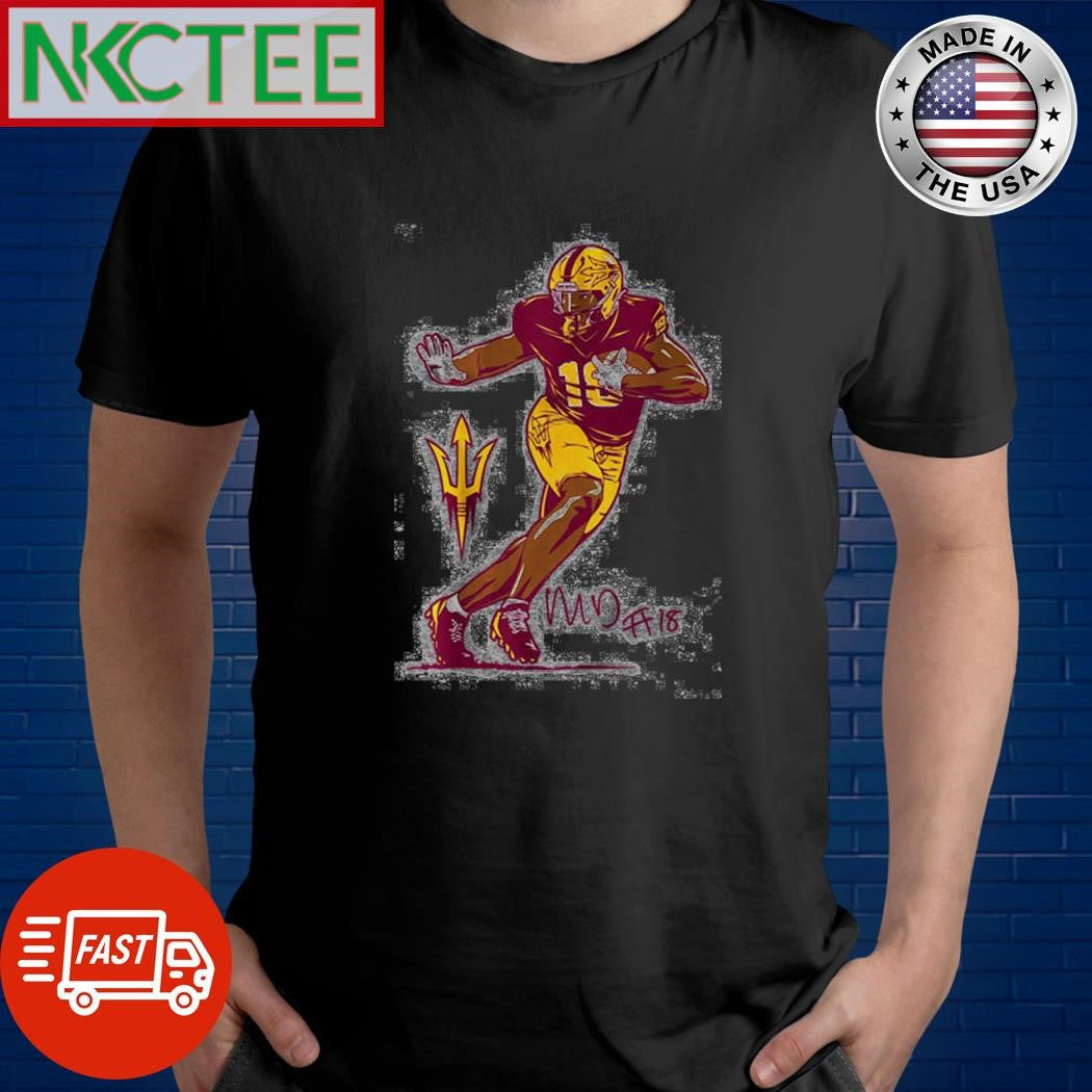 ASU Football Markeston Douglas Superstar hold ball run signature shirt Unisex T-shirt, Sweatshirt, Hoodie, Long Sleeve Tee - T-Shirt, Sweatshirt, Hoodie