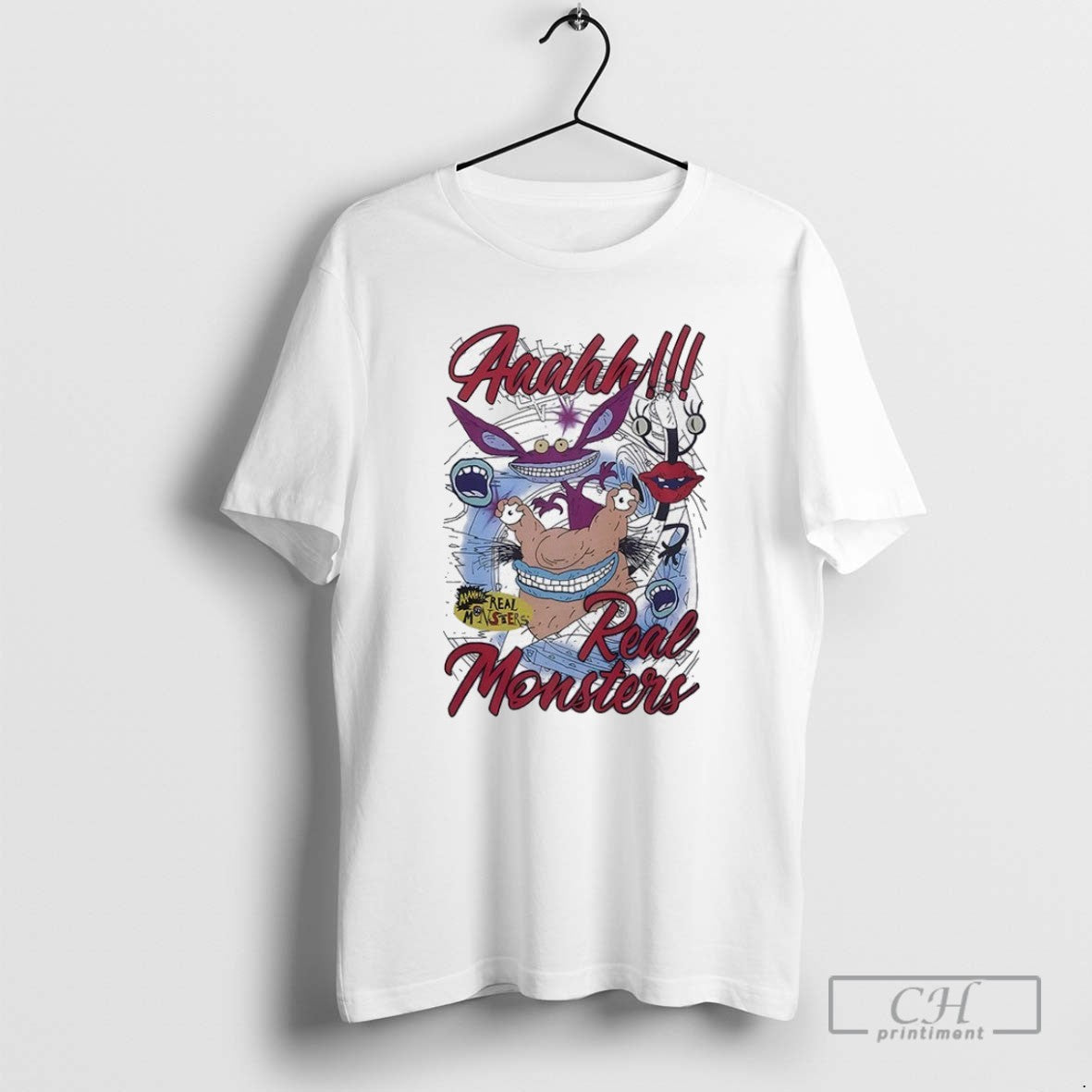 Aaahh Real Monsters T Shirts Unisex T-shirt, Sweatshirt, Hoodie, Long Sleeve Tee - T-Shirt, Sweatshirt, Hoodie