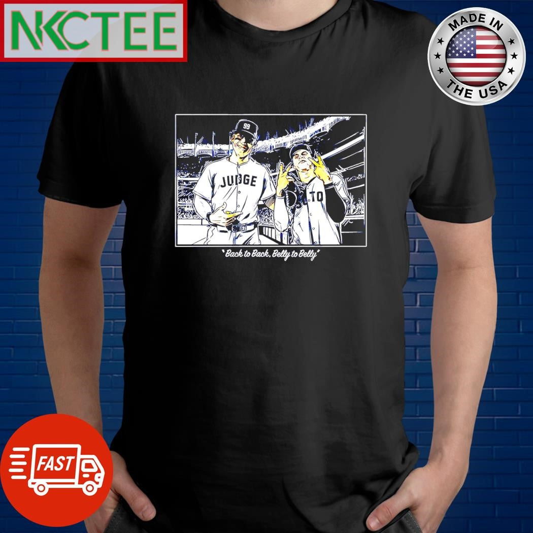 Aaron Judge and Juan Soto B2B hi finger back to back belly to belly shirt Unisex T-shirt, Sweatshirt, Hoodie, Long Sleeve Tee - T-Shirt, Sweatshirt, Hoodie