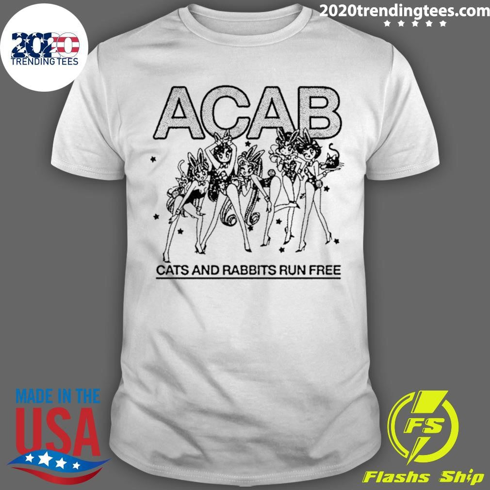 Acab Cats And Rabbits Run Free Sailor Moon Anime Shirt Unisex T-shirt, Sweatshirt, Hoodie, Long Sleeve Tee - T-Shirt, Sweatshirt, Hoodie