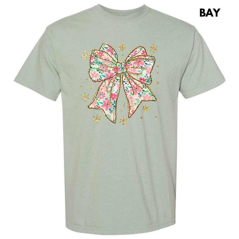 Adorable Big Floral Bow Comfort Colors 'NLB' T-Shirts, Hoodie, Sweatshirt - T-Shirt, Sweatshirt, Hoodie