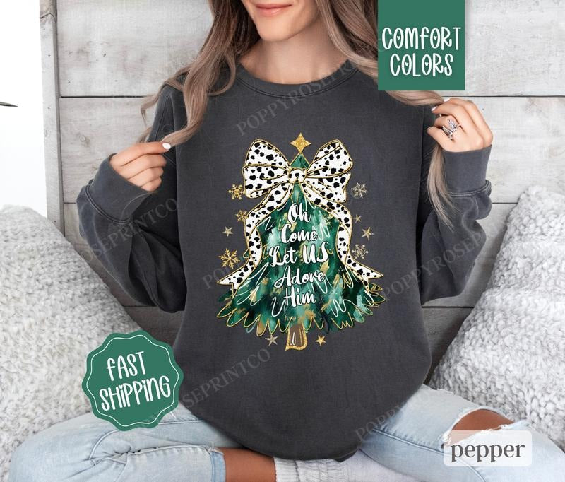 Adore Him Comfort Colors Religious Womenswear T-Shirts, Hoodie, Sweatshirt - T-Shirt, Sweatshirt, Hoodie