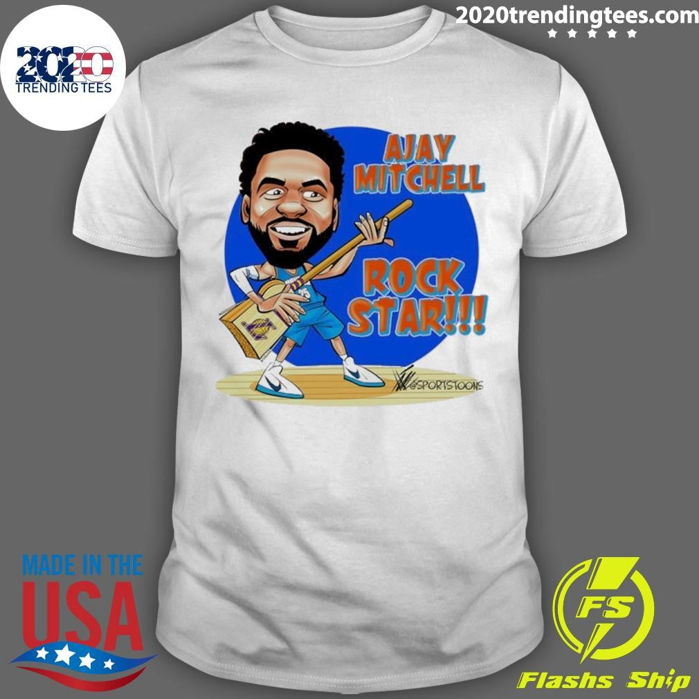 Ajay Mitchell Oklahoma City Thunder Rock Star Shirt Unisex T-shirt, Sweatshirt, Hoodie, Long Sleeve Tee - T-Shirt, Sweatshirt, Hoodie