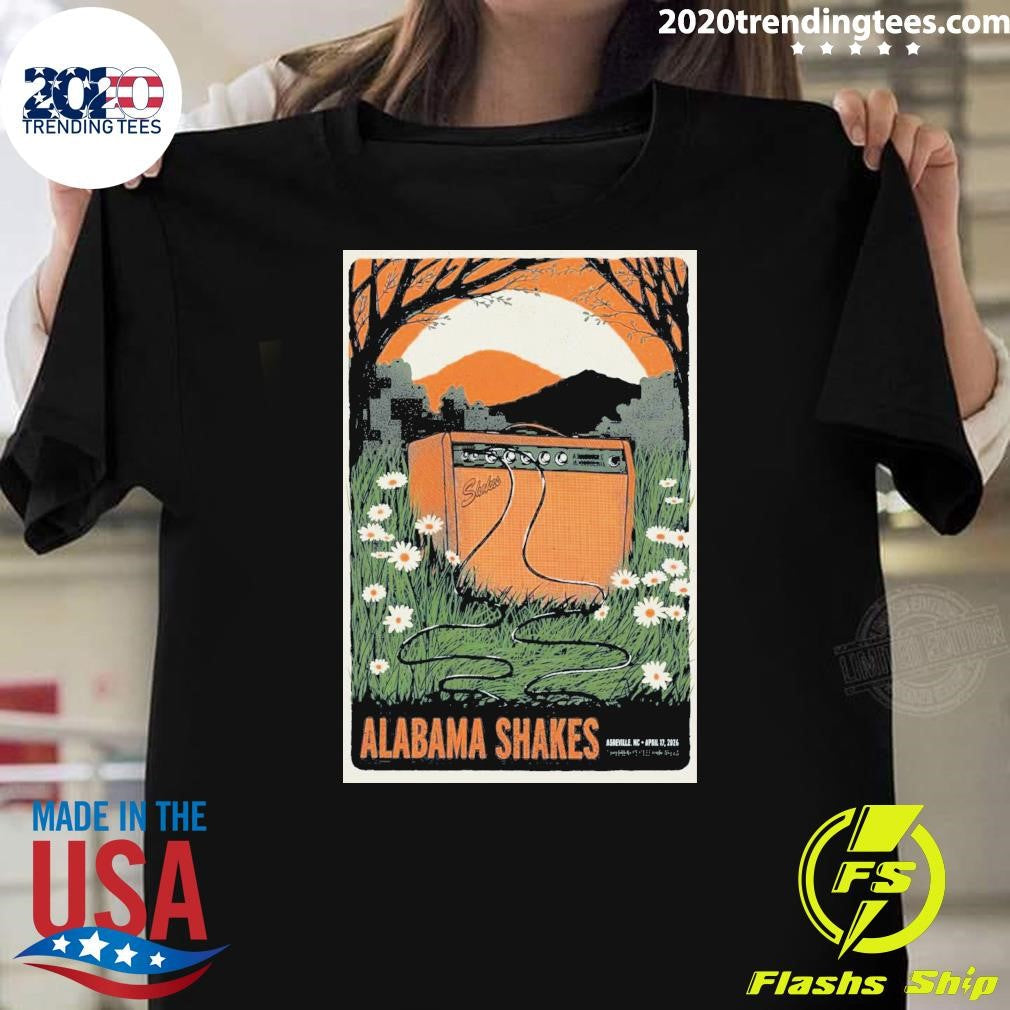 Alabama Shakes Concert Tour Asheville, NC 4.17.2026 Shirt Unisex T-shirt, Sweatshirt, Hoodie, Long Sleeve Tee - T-Shirt, Sweatshirt, Hoodie