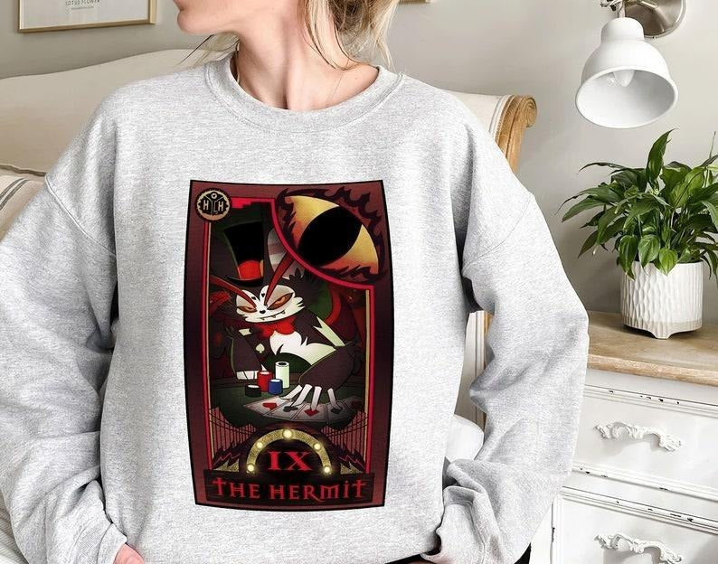Alastor'S Lackey Hermit Hazbin Hotel Tarot Card T-Shirts, Hoodie, Sweatshirt - T-Shirt, Sweatshirt, Hoodie