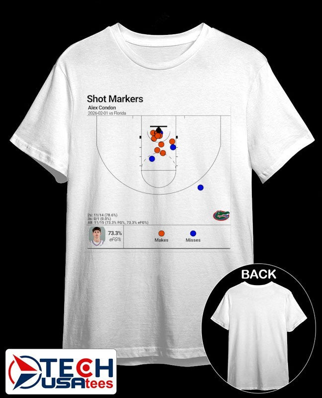 Alex Condon Shot Markers 2026 Florida Gators shirt Unisex T-shirt, Sweatshirt, Hoodie, Long Sleeve Tee - T-Shirt, Sweatshirt, Hoodie
