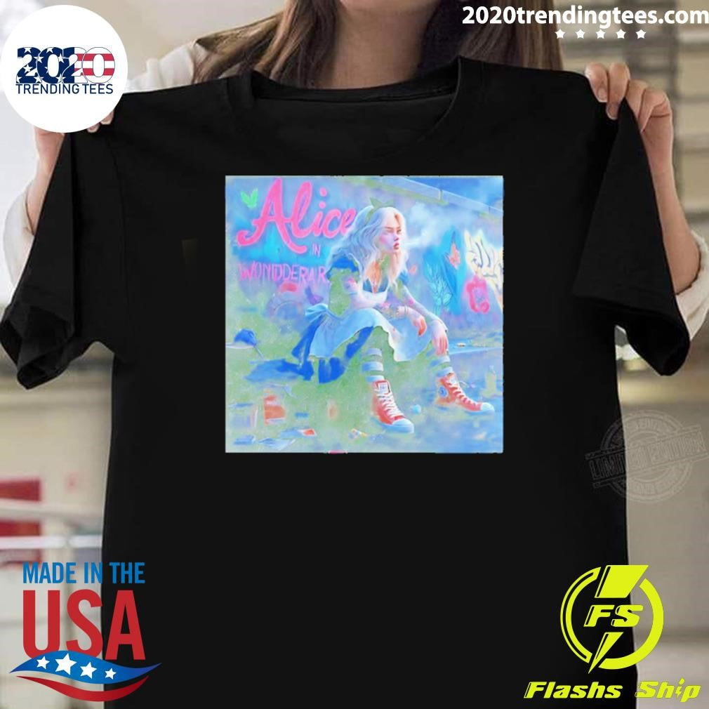 Alice In Wonderland Smoking Graphic Shirt Unisex T-shirt, Sweatshirt, Hoodie, Long Sleeve Tee - T-Shirt, Sweatshirt, Hoodie