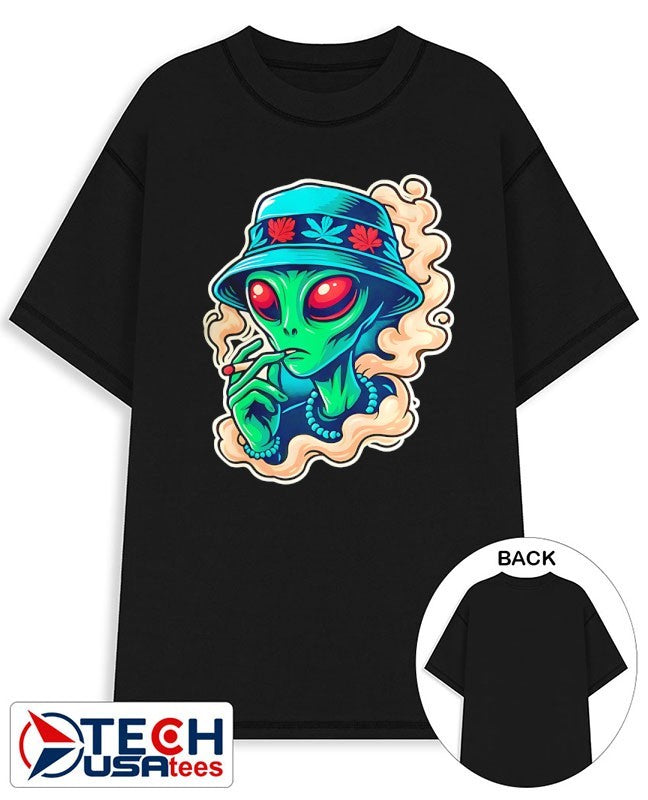 Alien smoking shirt Unisex T-shirt, Sweatshirt, Hoodie, Long Sleeve Tee - T-Shirt, Sweatshirt, Hoodie