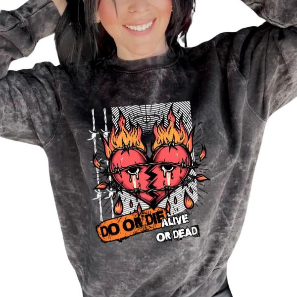 'Do Die Alive Dead' Mineral Wash Punk Rocker T-Shirts, Hoodie, Sweatshirt - T-Shirt, Sweatshirt, Hoodie