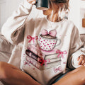 All Booked Valentine'S Girly Valentines Teacher Valentine'S Shirt Valentines Coquette Bow Girly Soft Comfort Long Sleeves Fabric T-Shirts, Hoodie, Sweatshirt - T-Shirt, Sweatshirt, Hoodie