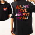 All Love Love All SHirt Rainbow Pride Vintage Lesbian Pride Month LGBTQ LGBTQ Progress Pride Shirt Gay Pride Pride Month Comfort Shirt LGBT Support Lesbian Flag Shirt T-Shirts, Hoodie, Sweatshirt - T-Shirt, Sweatshirt, Hoodie
