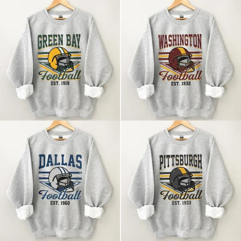 All Teams Football Sport Grey Dallas Football Green Bay Football Vintage Football Shirt Fan T-Shirts, Hoodie, Sweatshirt - T-Shirt, Sweatshirt, Hoodie