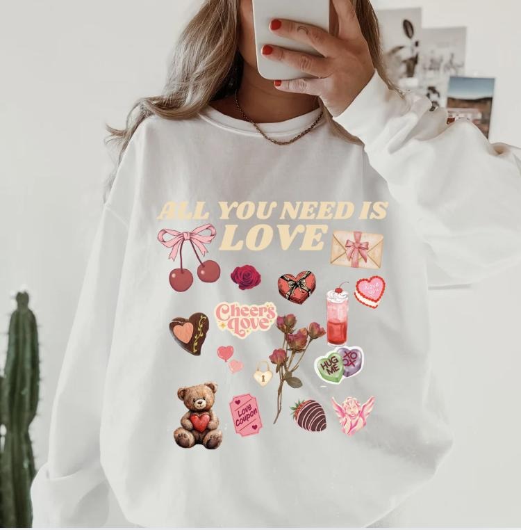 All You Need Is Love ~ Relaxed Fit Printed USA Womenswear Casual Comfortable T-Shirts, Hoodie, Sweatshirt - T-Shirt, Sweatshirt, Hoodie