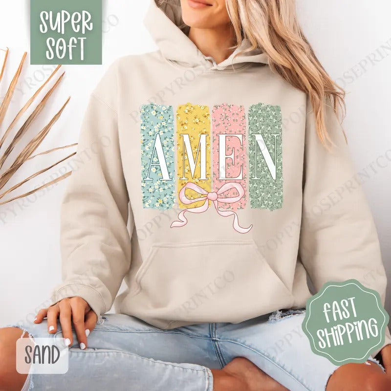 Amen 1 Easter Cute Religious Hooded T-Shirts, Hoodie, Sweatshirt - T-Shirt, Sweatshirt, Hoodie