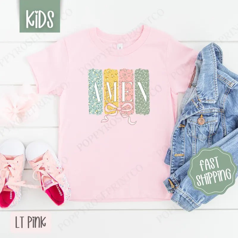 Amen 1 Shirt Easter Children'S Cute Gildan T-Shirts, Hoodie, Sweatshirt - T-Shirt, Sweatshirt, Hoodie