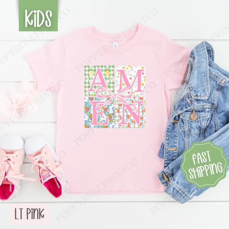 Amen 2 Shirt Easter Children'S Cute Gildan T-Shirts, Hoodie, Sweatshirt - T-Shirt, Sweatshirt, Hoodie