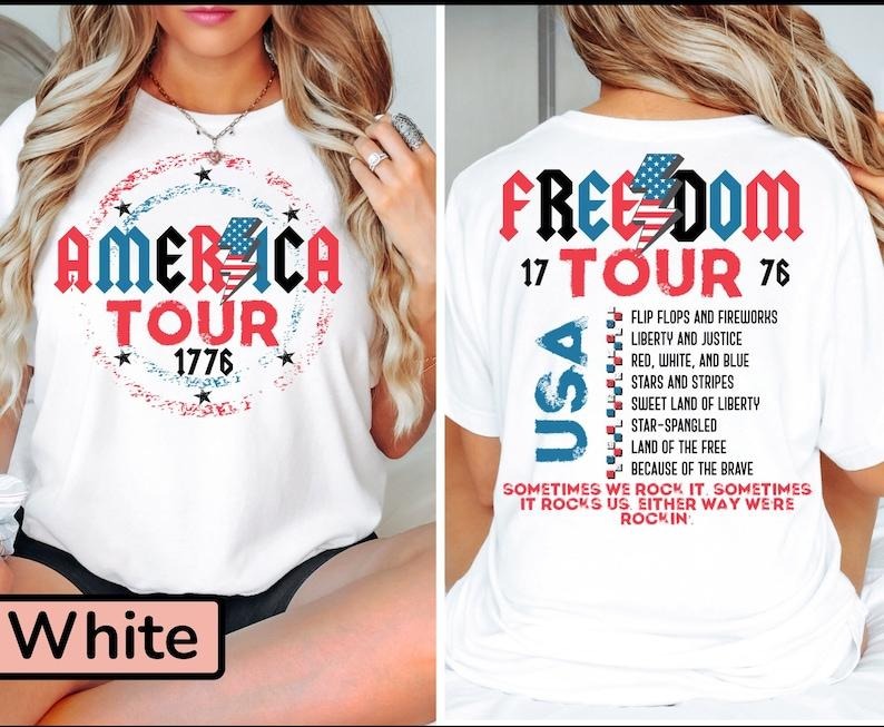 America Tour Shirt 4th July 1776 Independence Day Freedom Shirt USA Memorial Day Shirt Retro Patriotic American 02 T-Shirts, Hoodie, Sweatshirt - T-Shirt, Sweatshirt, Hoodie