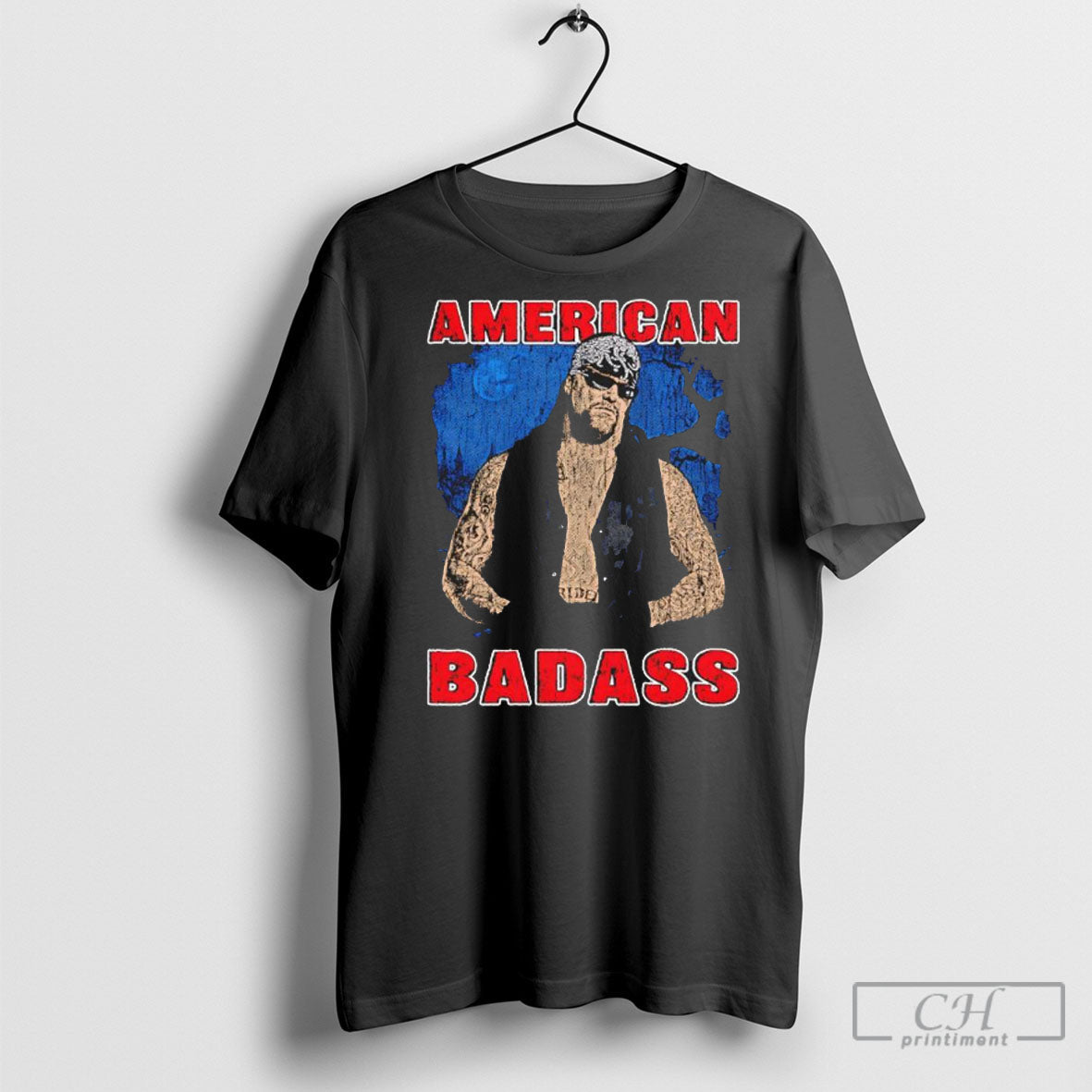 American Badass Wwf Vintage Shirt Sweater Unisex T-shirt, Sweatshirt, Hoodie, Long Sleeve Tee - T-Shirt, Sweatshirt, Hoodie