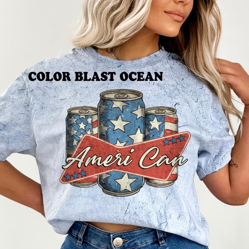 American Beer 4th July Shirt ~ Relaxed Fit Printed USA Womenswear Casual Comfort Cotton Top Athletic Boho Chic T-Shirts, Hoodie, Sweatshirt - T-Shirt, Sweatshirt, Hoodie