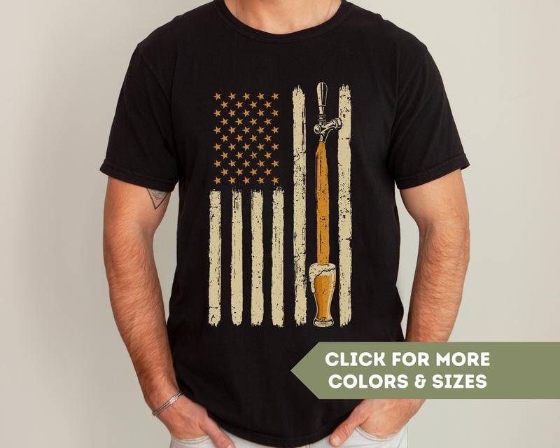 American Flag Craft Beer Tap Shirt Beer Lover Patriotic Usa Craft Beer Shirts Dad T-Shirts, Hoodie, Sweatshirt - T-Shirt, Sweatshirt, Hoodie