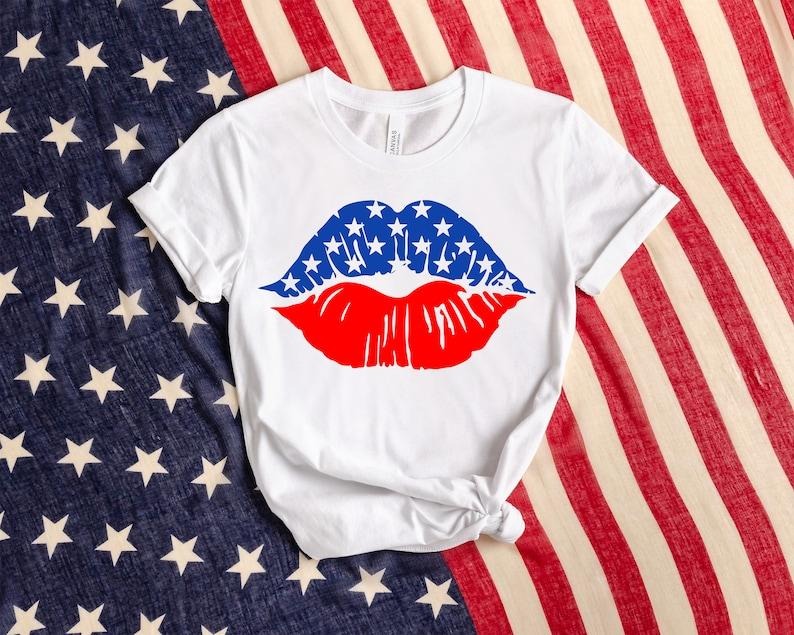 American Flag Lips Shirt Patriotic Lips American Flag Shirt 4th July Shirt Flag Lips USA Shirt 4th July T-Shirts, Hoodie, Sweatshirt - T-Shirt, Sweatshirt, Hoodie