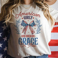 American Girly God Shed His Grace Thee 4th July America Coquette 4th July T-Shirts, Hoodie, Sweatshirt - T-Shirt, Sweatshirt, Hoodie