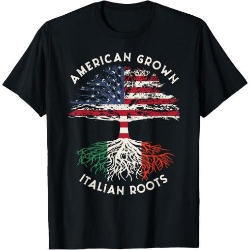 American Grown Italian Roots Family Tree Italy Flag Italian Made USA T-Shirts, Hoodie, Sweatshirt - T-Shirt, Sweatshirt, Hoodie