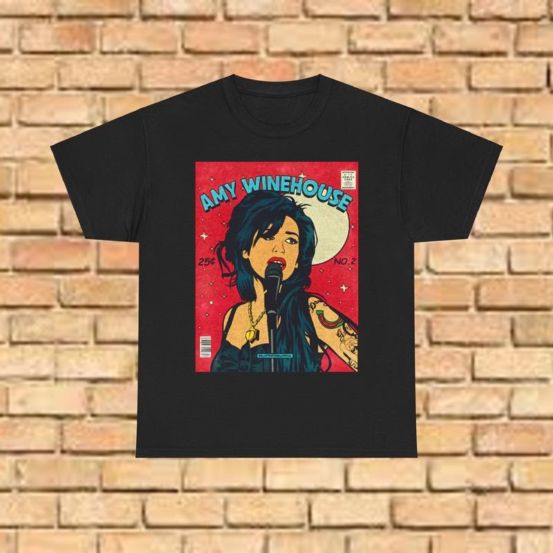 Amy Winehouse Vintage Comic 70s Rock Retro Shirt Soul Singer Classic Rock Concert Music Concert Shirt Short Sleeve Shirt T-Shirts, Hoodie, Sweatshirt - T-Shirt, Sweatshirt, Hoodie