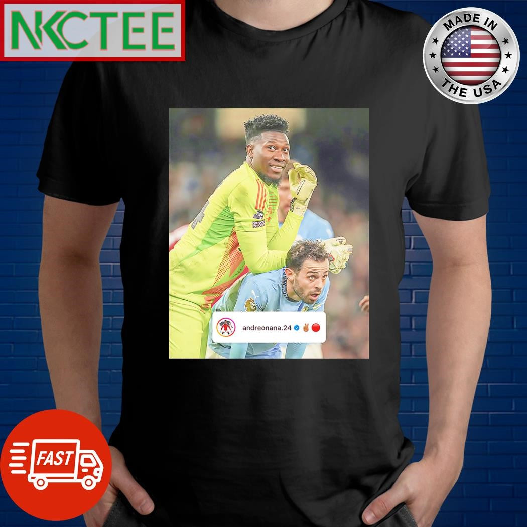 Andre Onana casually leaning on Bernardo Silva during the Manchester derby shirt Unisex T-shirt, Sweatshirt, Hoodie, Long Sleeve Tee - T-Shirt, Sweatshirt, Hoodie
