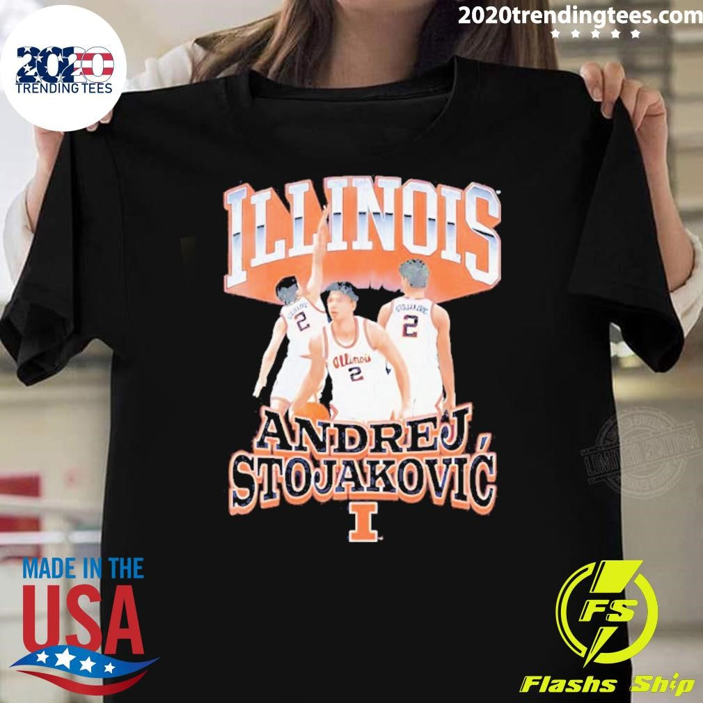 Andrej Stojakovic Illinois Fighting Illini Mens Basketball Vintage Shirt Unisex T-shirt, Sweatshirt, Hoodie, Long Sleeve Tee - T-Shirt, Sweatshirt, Hoodie