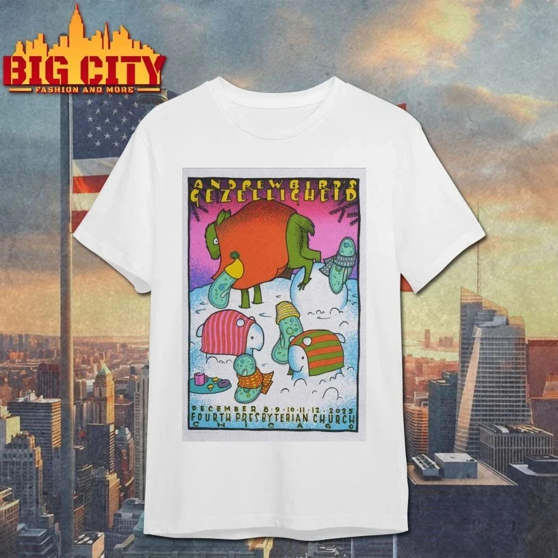 Andrew Bird In Chicago IL On Dec 8-12 2025 Poster shirt Unisex T-shirt, Sweatshirt, Hoodie, Long Sleeve Tee - T-Shirt, Sweatshirt, Hoodie