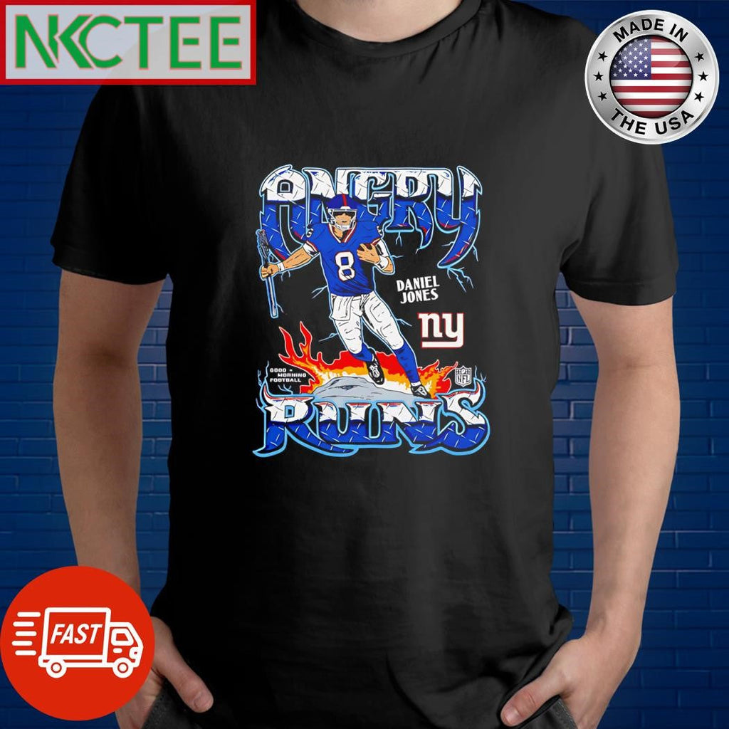Angry Runs New York Giants Daniel Jones shirt Unisex T-shirt, Sweatshirt, Hoodie, Long Sleeve Tee - T-Shirt, Sweatshirt, Hoodie